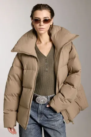 Stand Collar Thickened Warm Down Jacket
