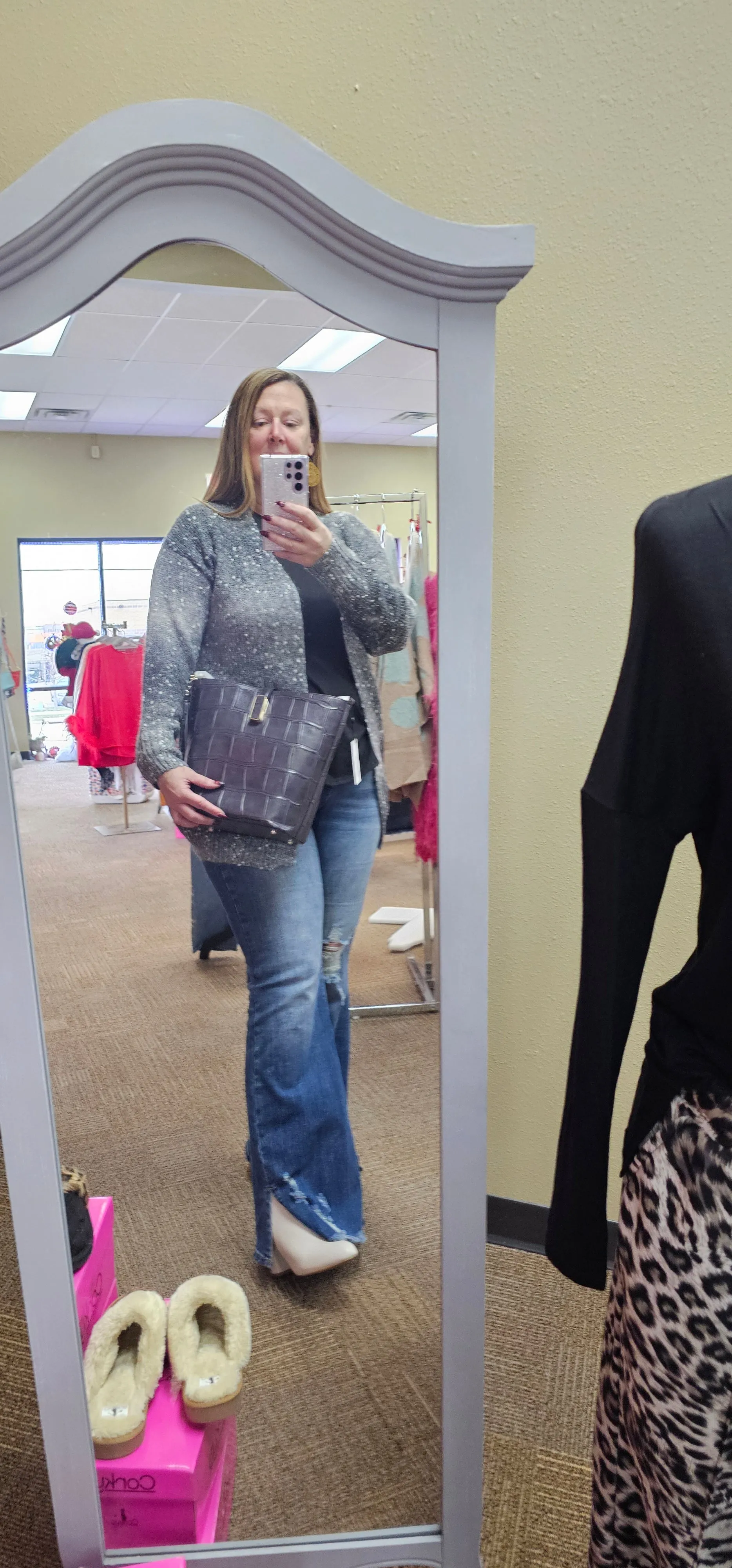 Starstruck ombre cardigan in black