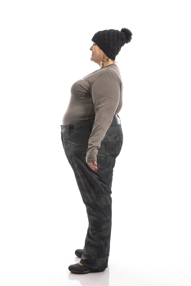 Statement Insulated Plus Size Snow Pants | Camo