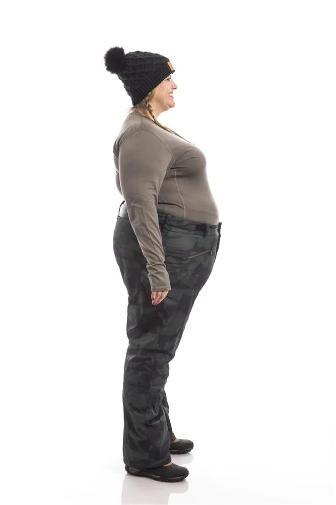 Statement Insulated Plus Size Snow Pants | Camo