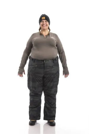 Statement Insulated Plus Size Snow Pants | Camo