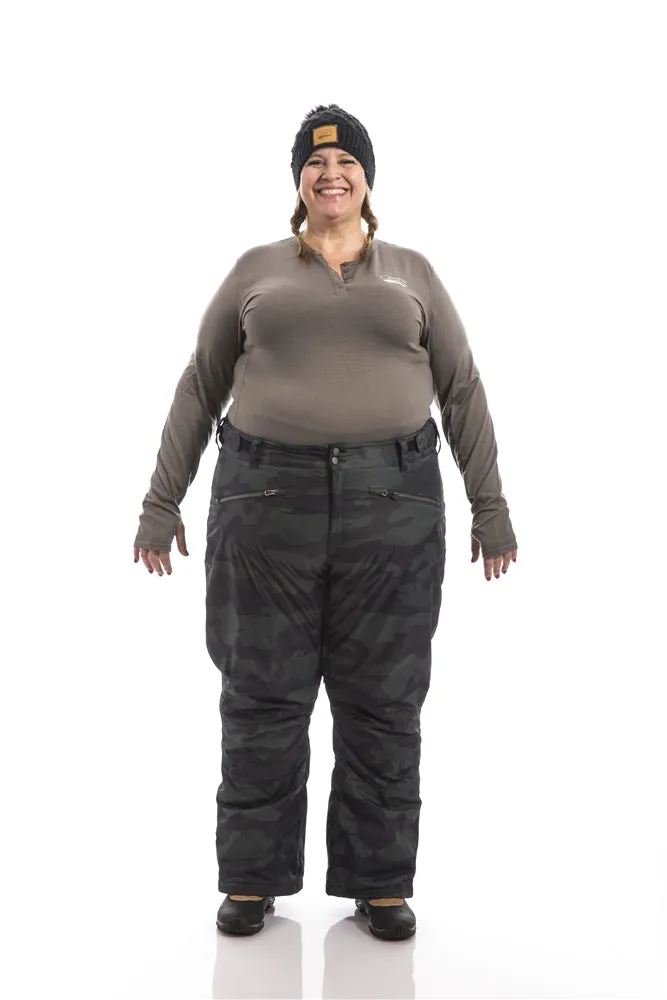 Statement Insulated Plus Size Snow Pants | Camo