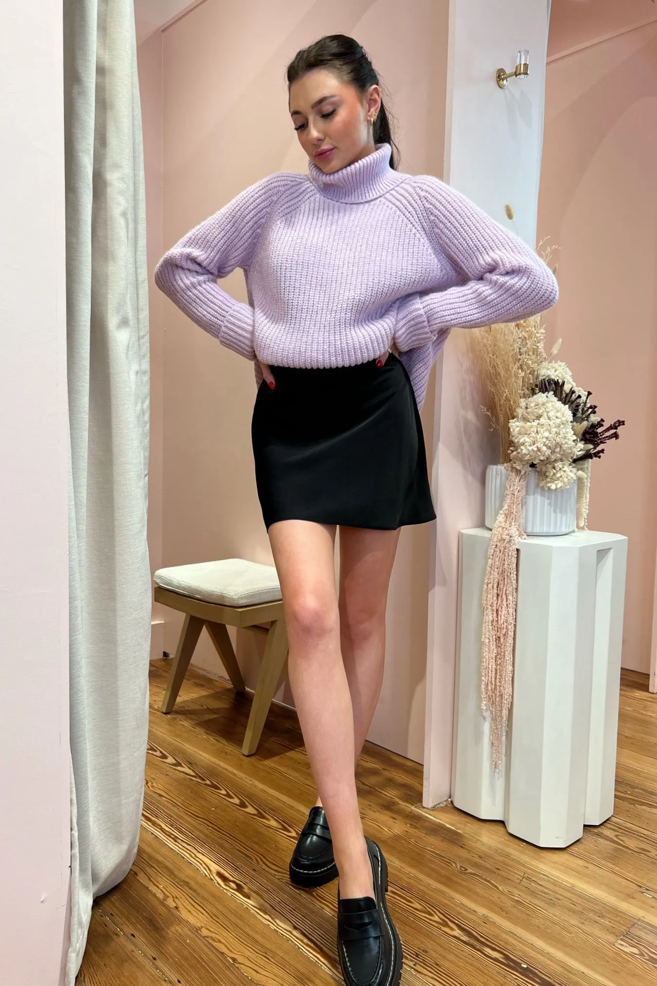 Stay a While Knit Turtleneck Sweater
