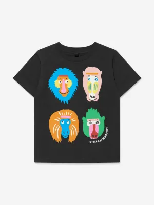 Stella McCartney Boys Monkey Print T-Shirt in Black