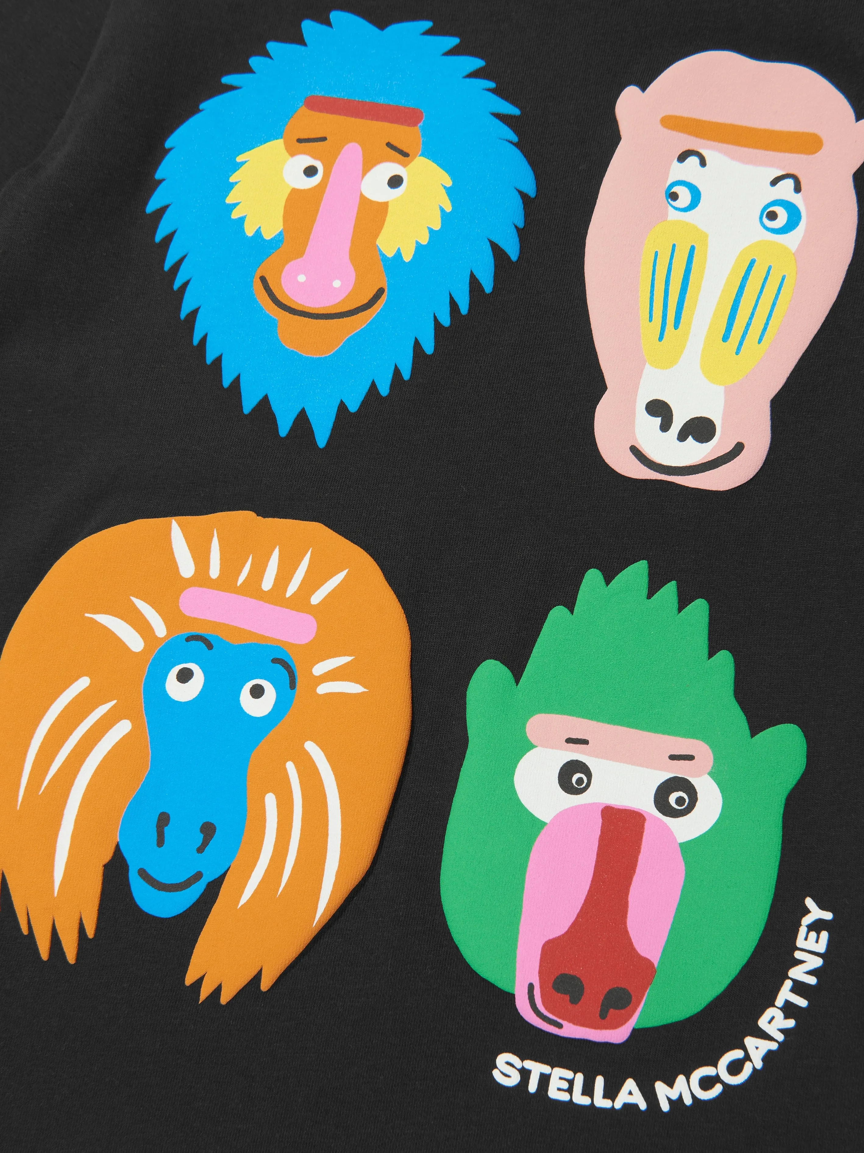 Stella McCartney Boys Monkey Print T-Shirt in Black