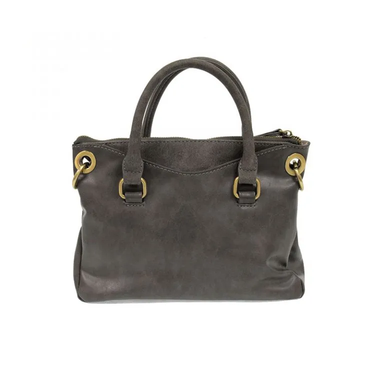 Stella Mini Convertible Satchel with Faux Suede Trim
