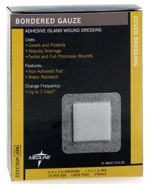 Sterile Bordered Gauze, 2" x 2" (box of 15)