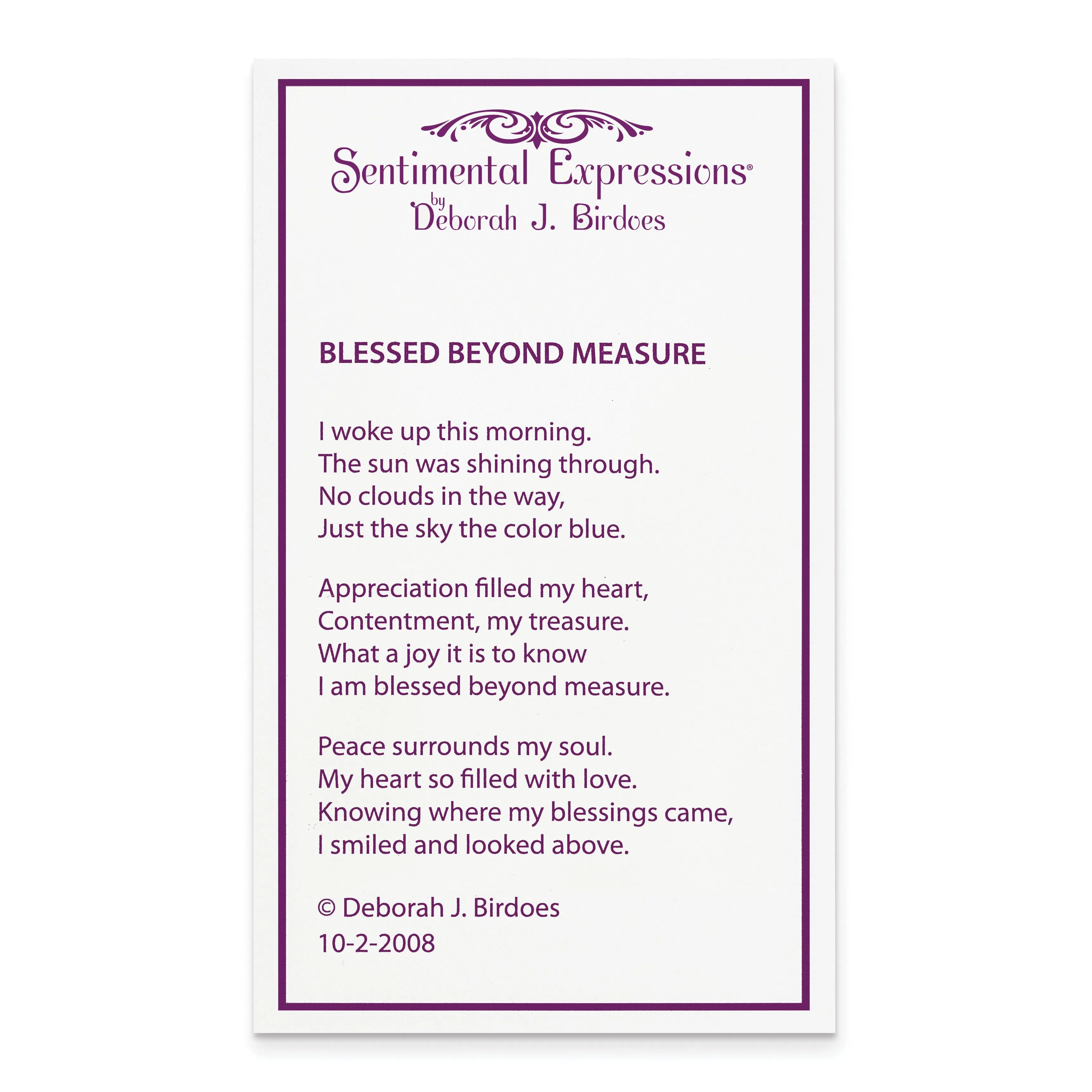 Sterling Silver Blessed Beyond Measure Necklace