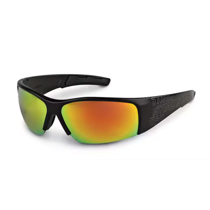 Stihl | Black Wrap Glasses | Gold Mirror Lens (7010 884 0371)