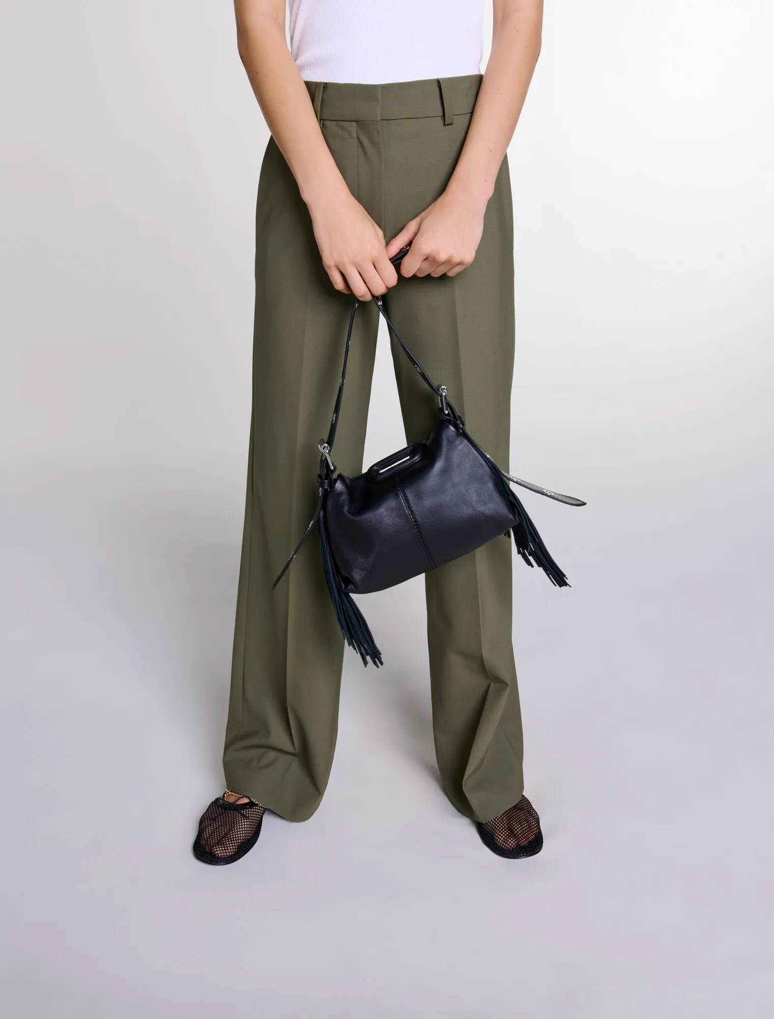 Straight-leg suit trousers