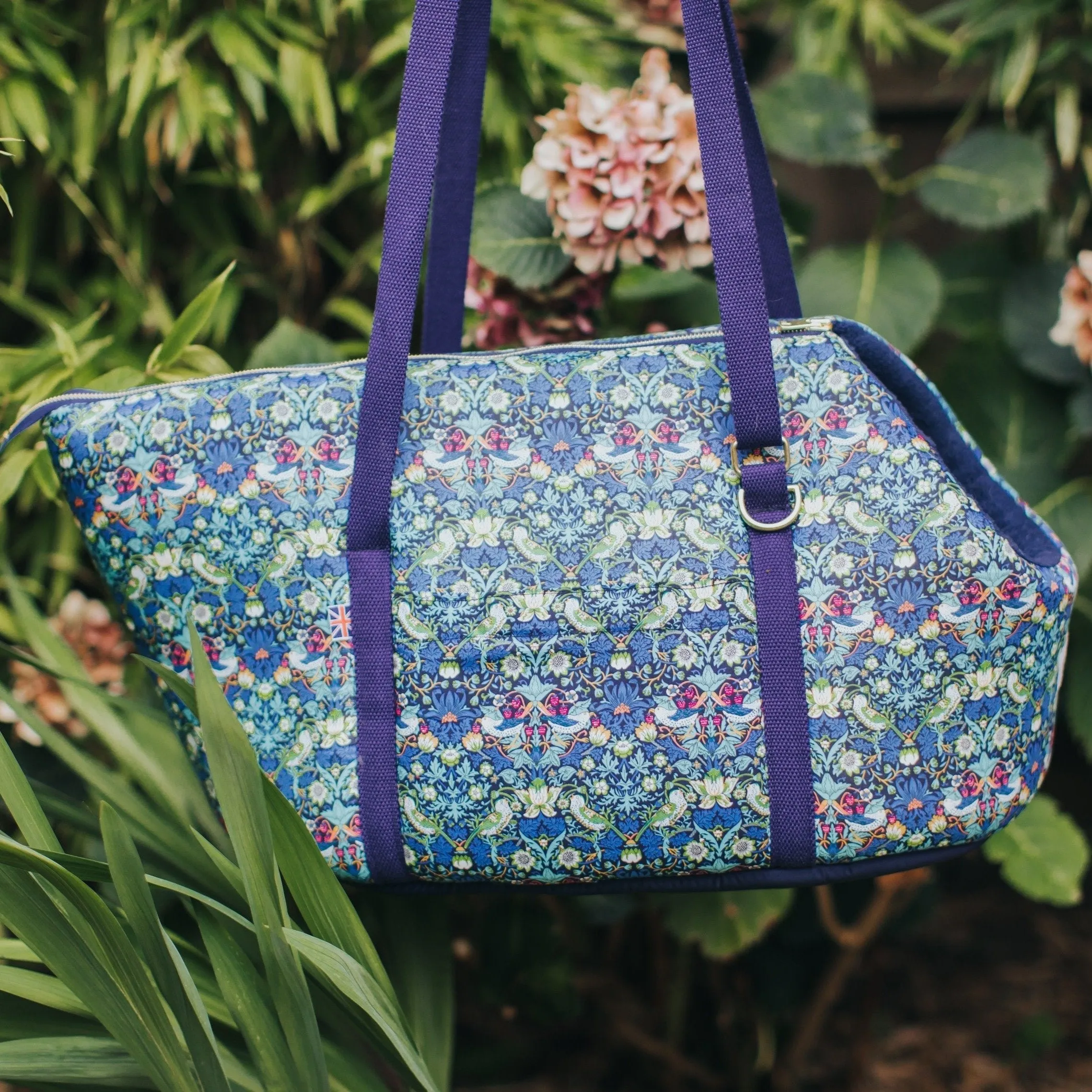 Strawberry Thief Adjustable Luxury Dog Carrier