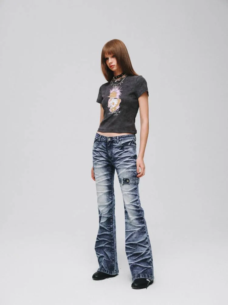 Stretch bootcut jeans【s0000008381】