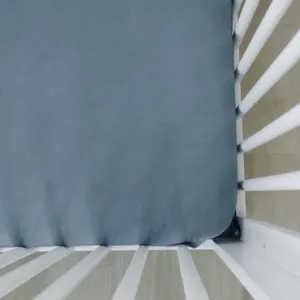 Stretch Crib Sheet | Dusty Blue