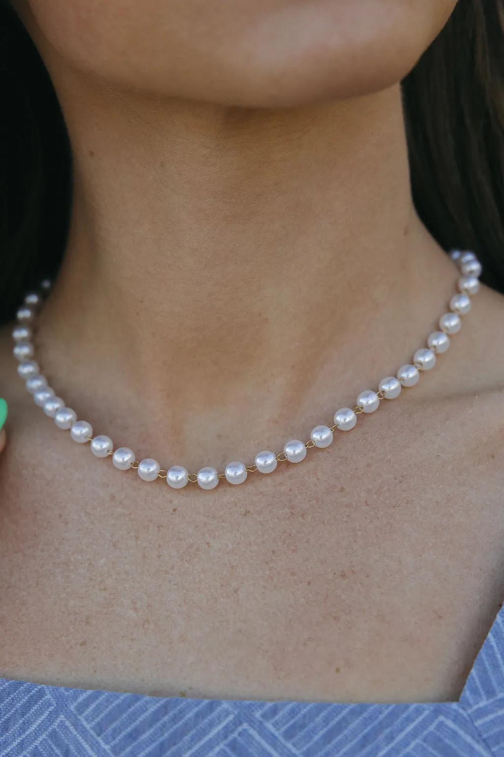 String of Pearls Necklace-Gold