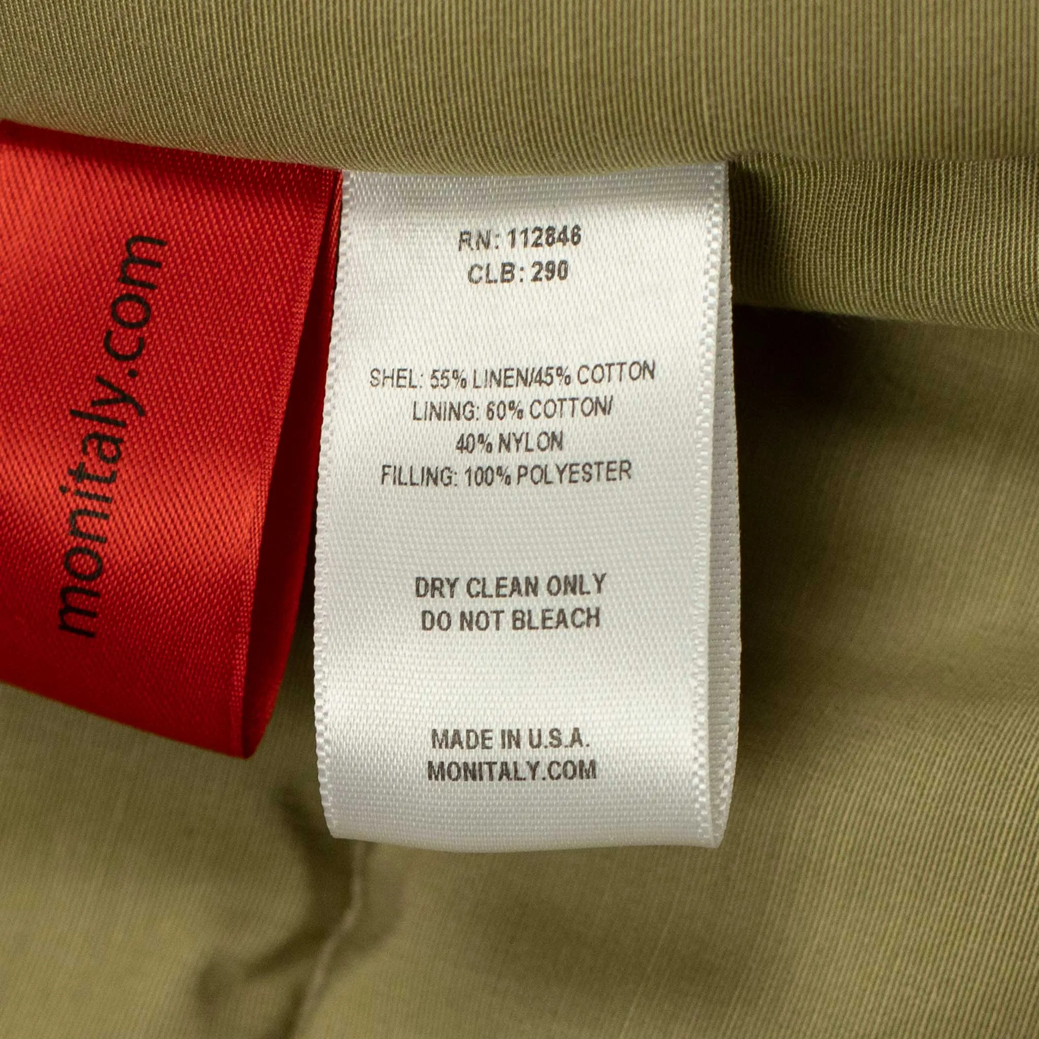 Striped puffer vest in natural linen and cotton canvas