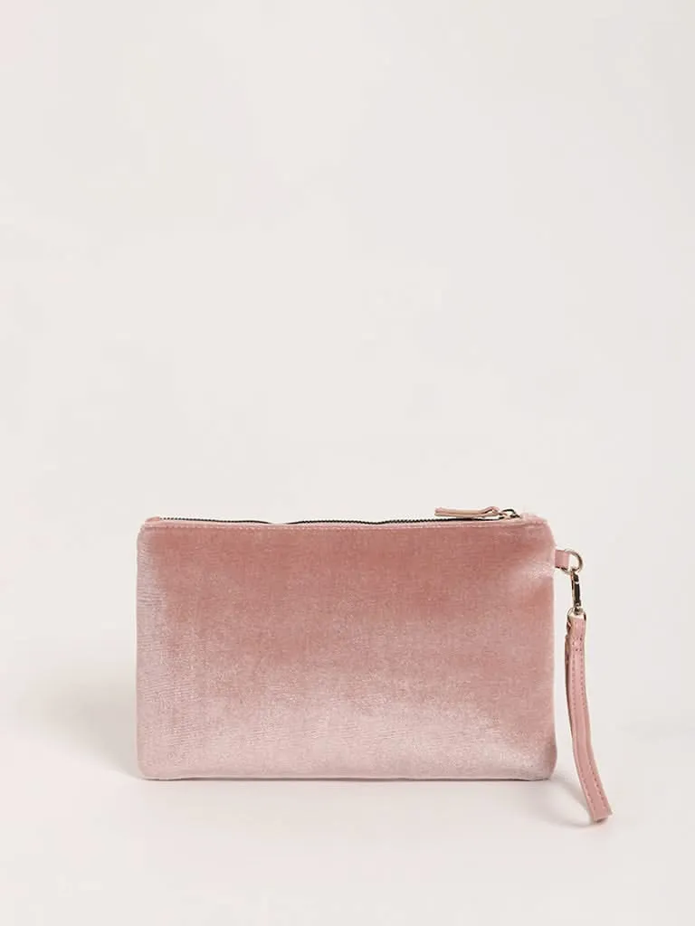 Studiowest Pink Velvet Pouch