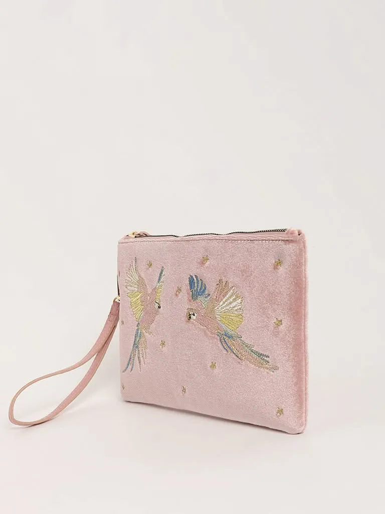 Studiowest Pink Velvet Pouch