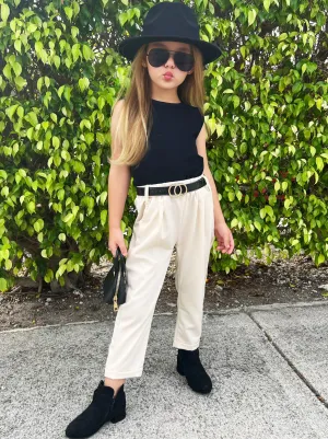 Style and Sass Belted Pants Set