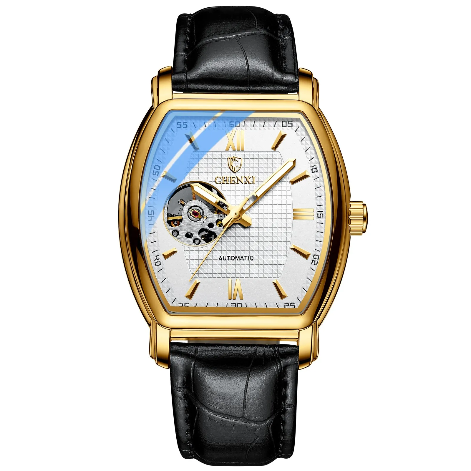 Stylish square round hollow watch W28CX88815A