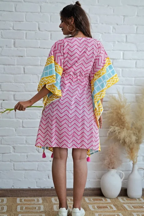 Sugar Rush Hand Block Printed Kaftan