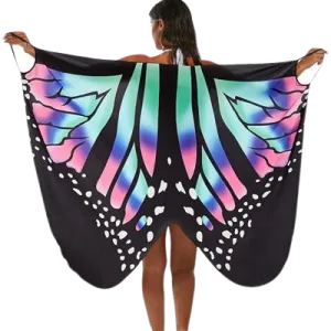 Summer Butterfly Print  Wrap Robe