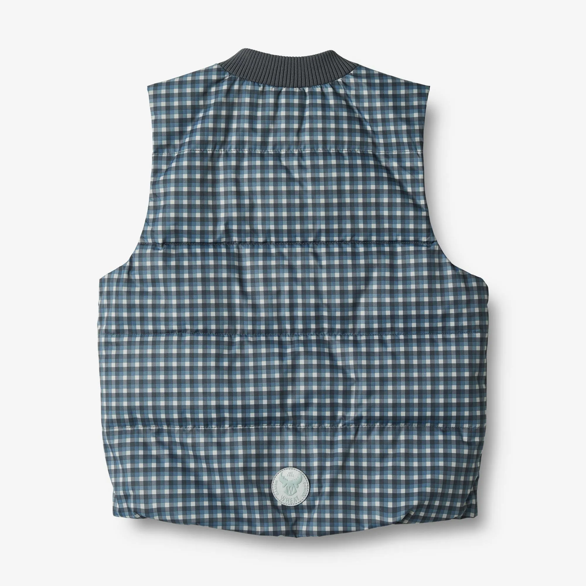 Summer Puffer Waistcoat Andre - blue check