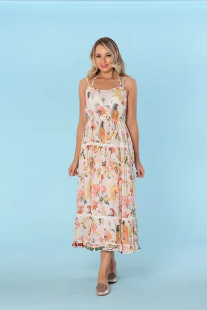 Sun dress, cotton resort collection, white resort dress