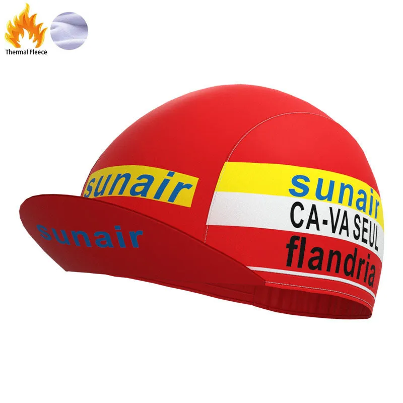 sunair Red-Yellow Fleece Retro Cycling Kits