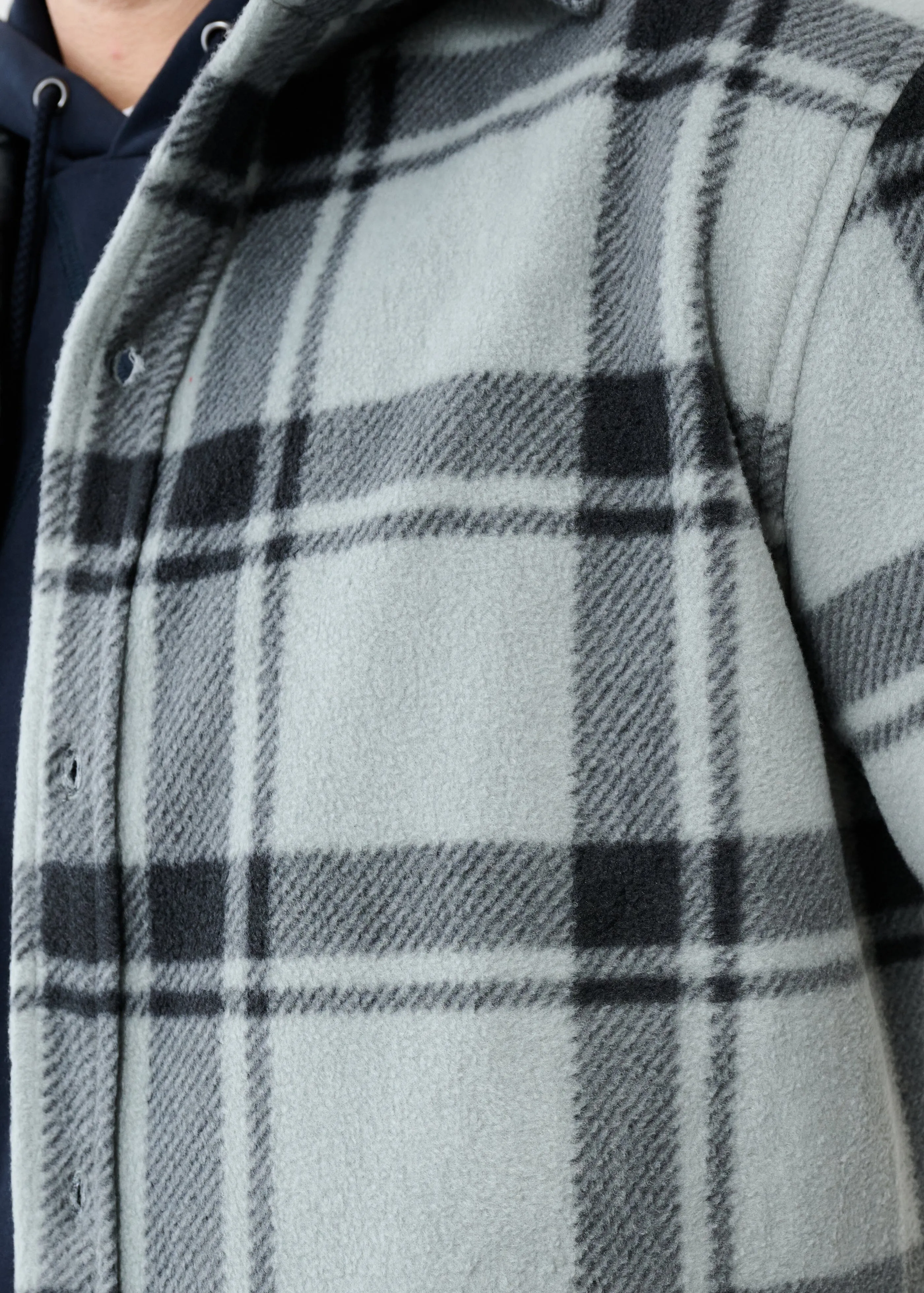 Sunday Shirt Jacket | Grey/Black Plaid