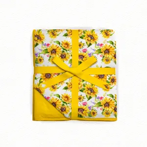Suns and Roses (Sunflowers) Toddler Triple Layer Blanket