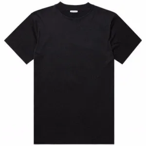 Sunspel Mock Neck T-Shirt Black