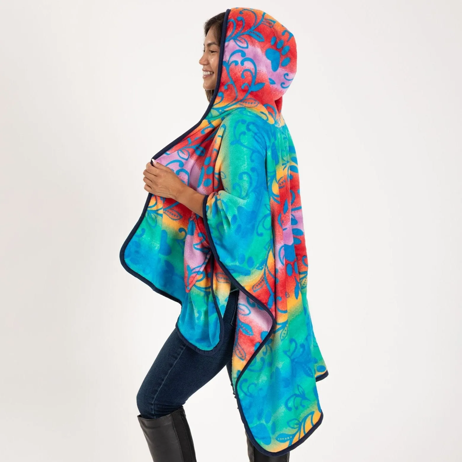Super Cozy&trade; Paws Fleece Hoodie Cape