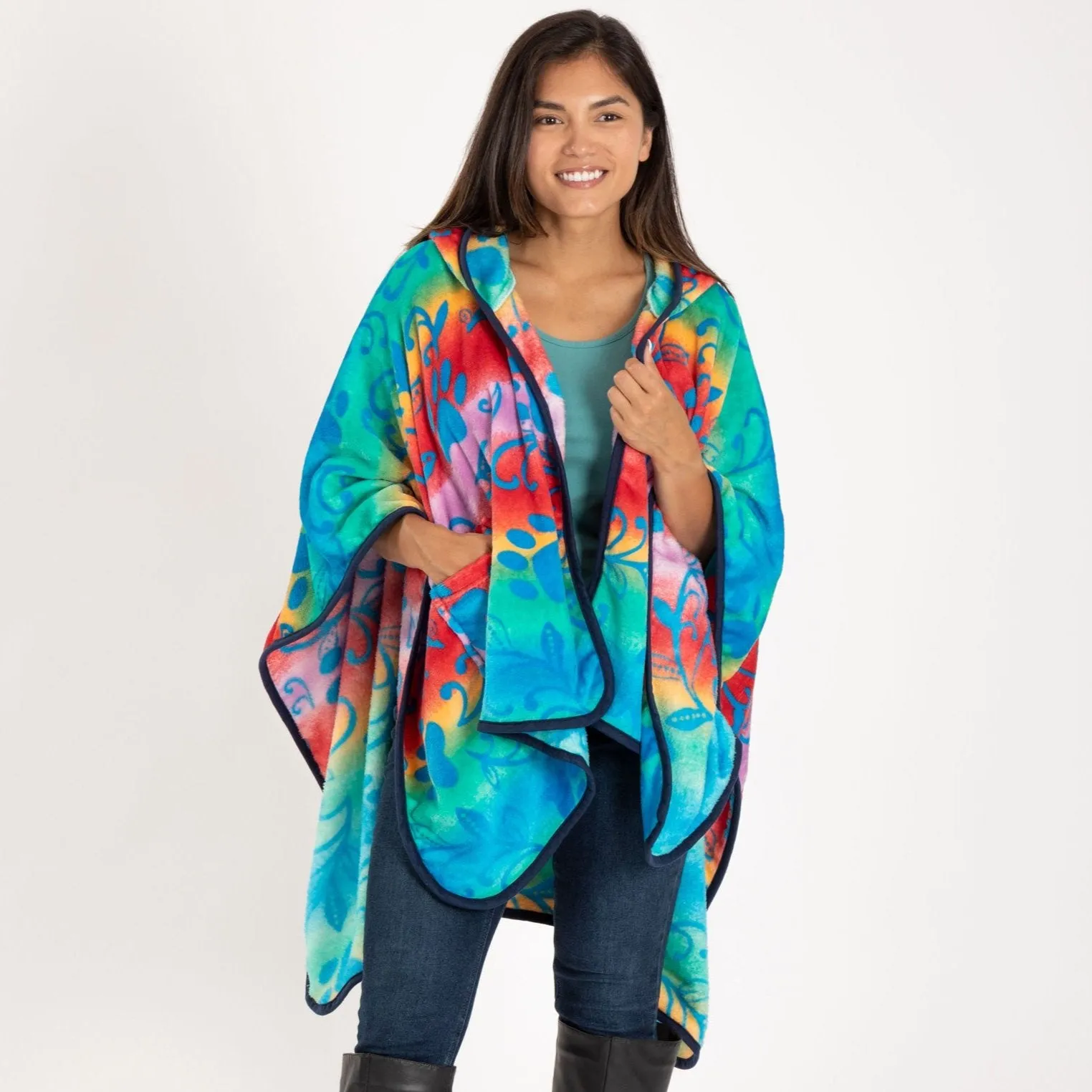 Super Cozy&trade; Paws Fleece Hoodie Cape