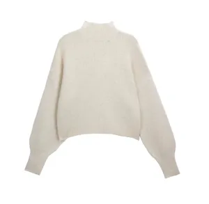 Sweewe Paris Bell Sleeve Mock Neck Sweater
