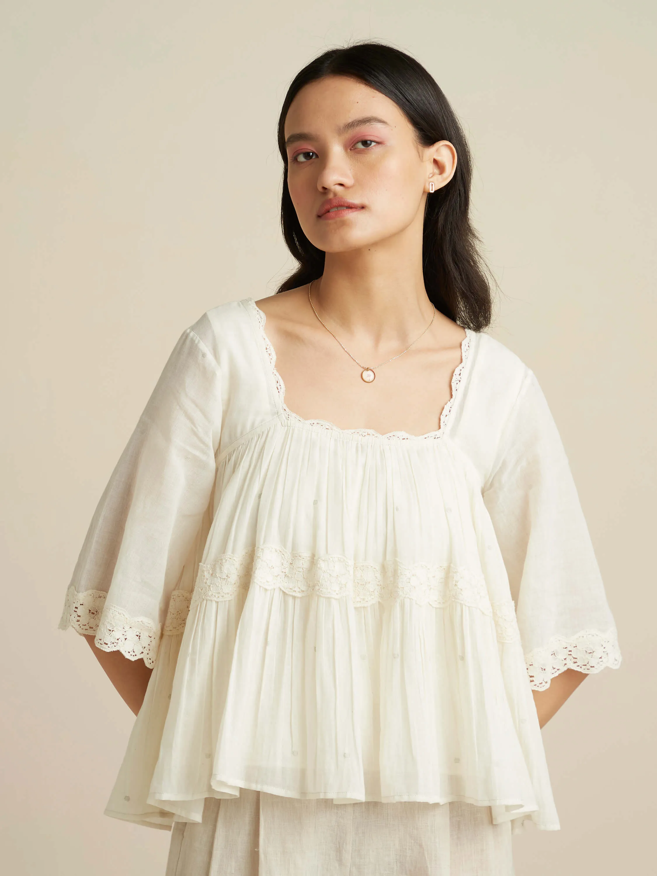 Swirling High Low Blouse