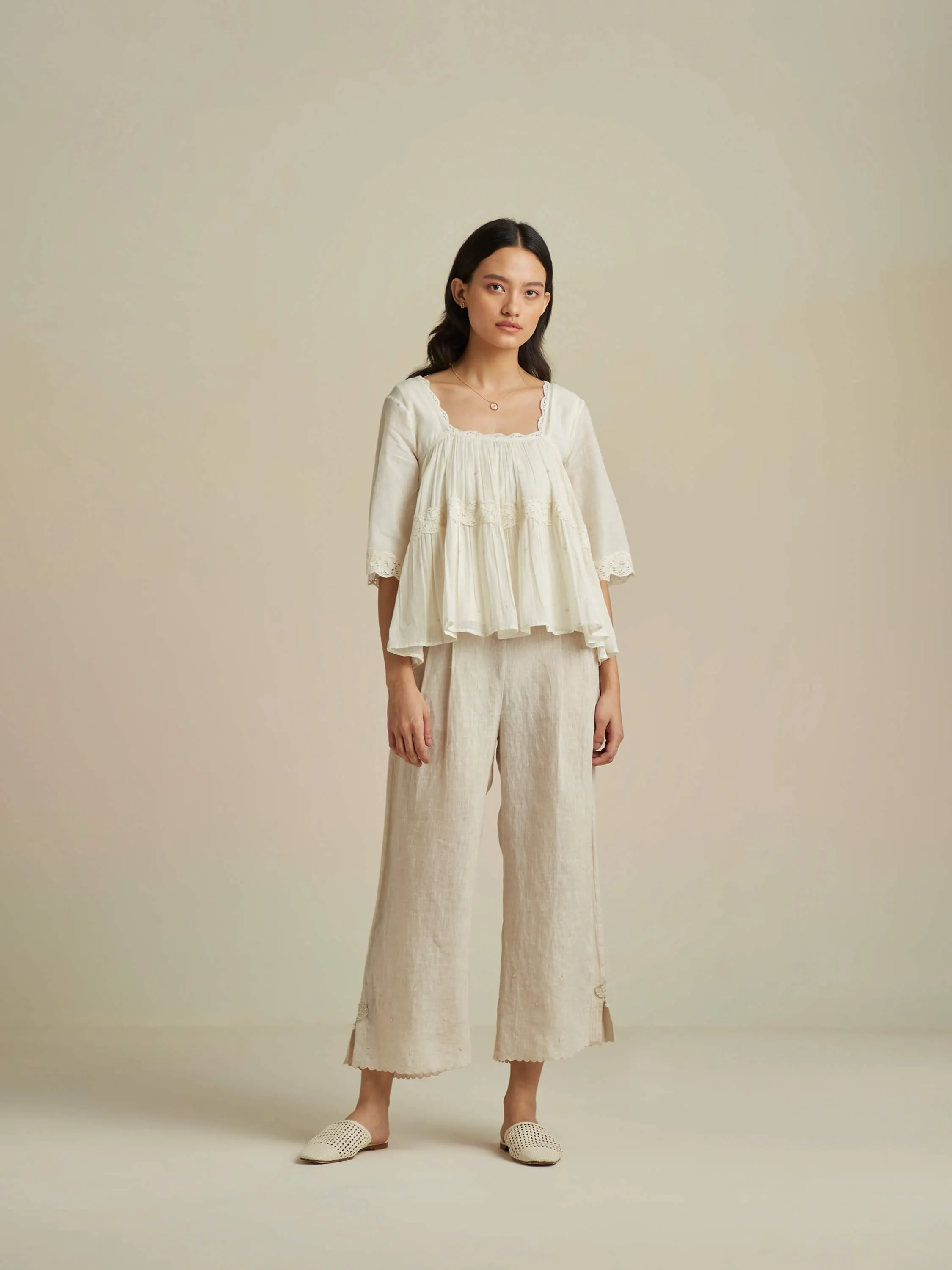 Swirling High Low Blouse