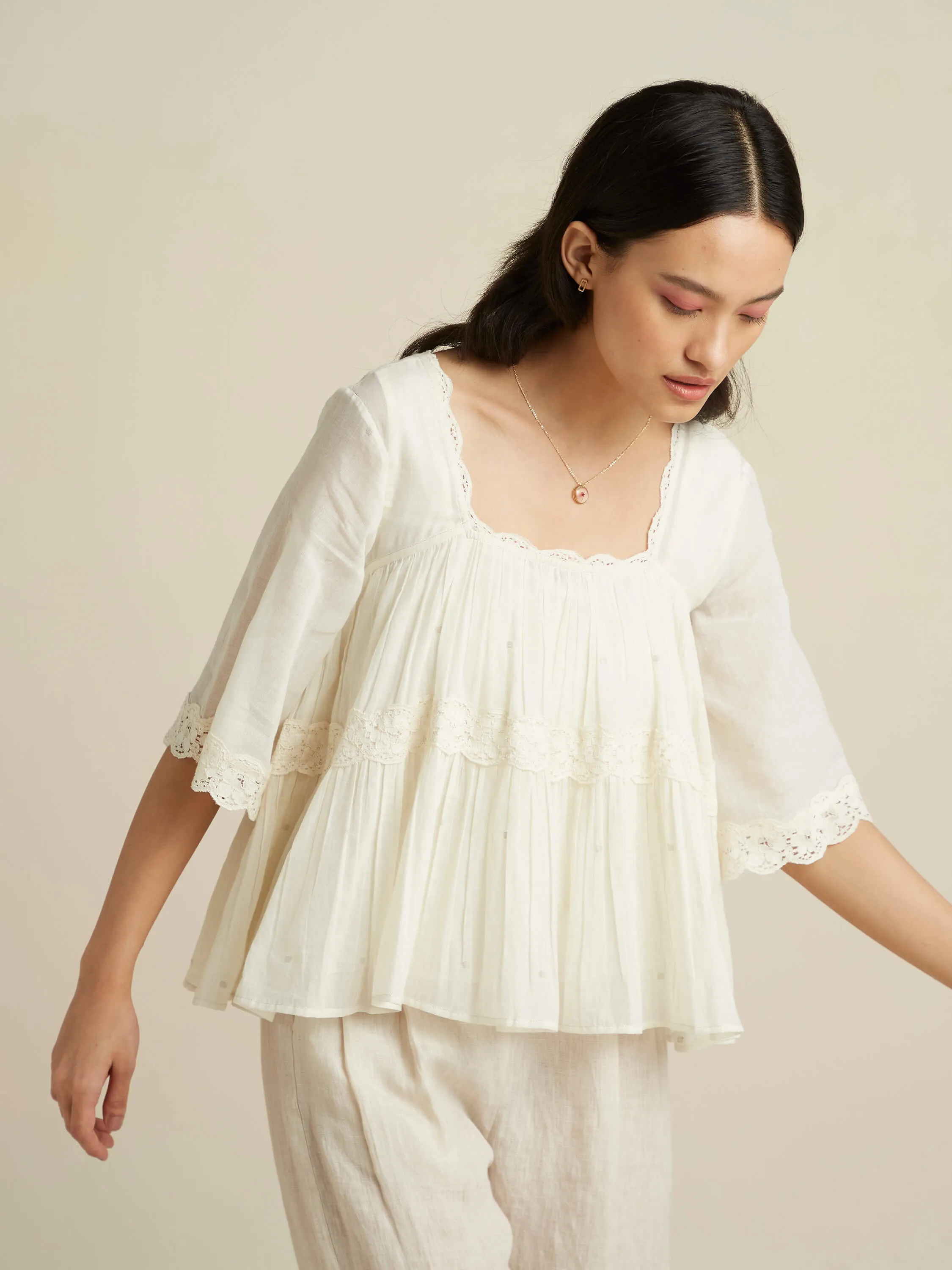Swirling High Low Blouse