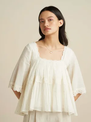 Swirling High Low Blouse