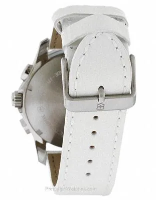 Swiss Army Ladies Chrono Classic - White Enamel Dial - Leather - Ceramic Bezel