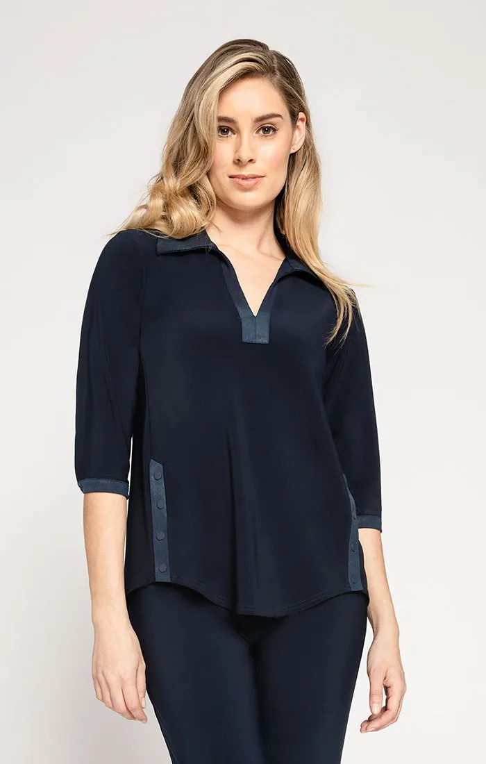 Sympli Storm-Weekender Top 3-4-Sleeve