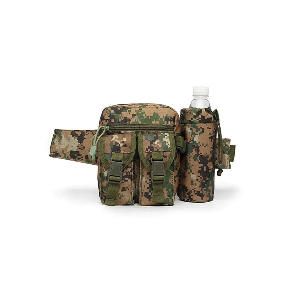 Tactical Waist Bag With Water Bottle Attachment