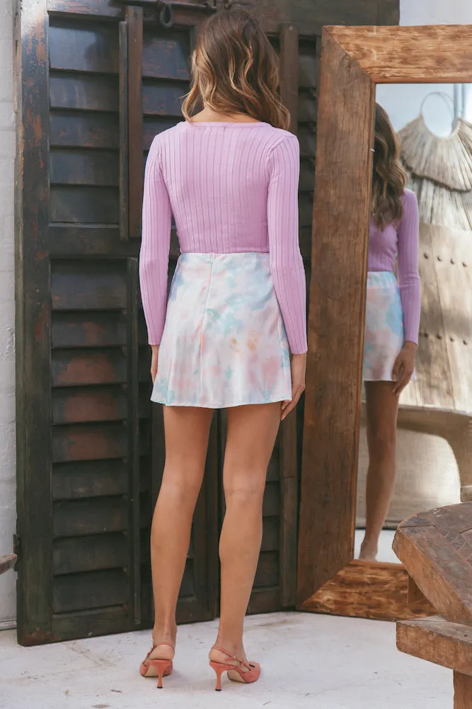Taking Wing Knit Cardigan Lilac