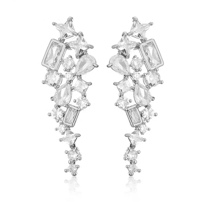 Tanya Luxury Crystal Drop Earrings