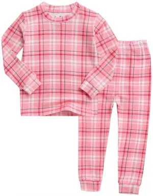 Tartan Check Pink Long Sleeve Pajama