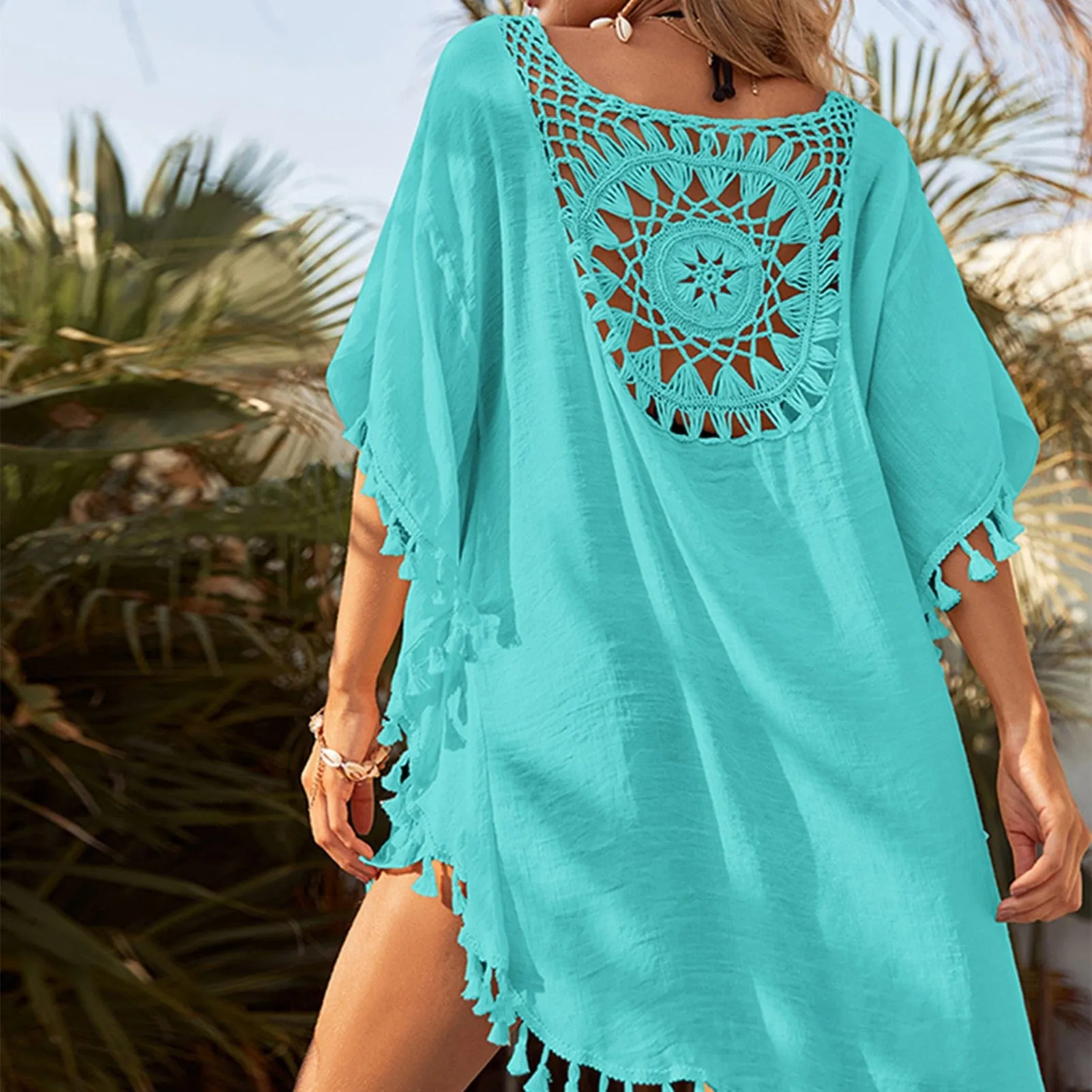 Tassel Bikini Crochet Dress