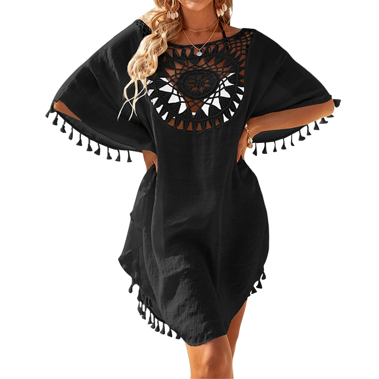 Tassel Bikini Crochet Dress