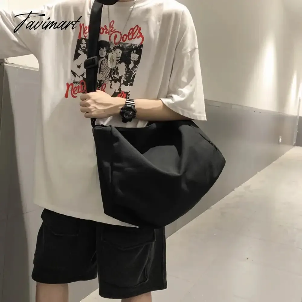 Tavimart Cloth bag, female crossbody bag, ins student class bag, large capacity versatile shoulder bag, lazy canvas bag