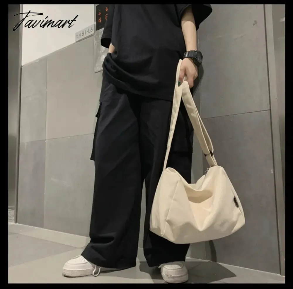 Tavimart Cloth bag, female crossbody bag, ins student class bag, large capacity versatile shoulder bag, lazy canvas bag