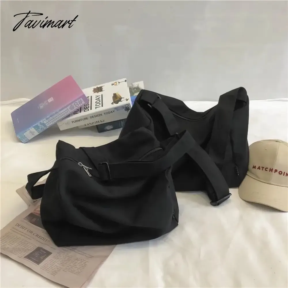 Tavimart Cloth bag, female crossbody bag, ins student class bag, large capacity versatile shoulder bag, lazy canvas bag