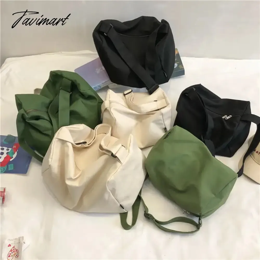 Tavimart Cloth bag, female crossbody bag, ins student class bag, large capacity versatile shoulder bag, lazy canvas bag